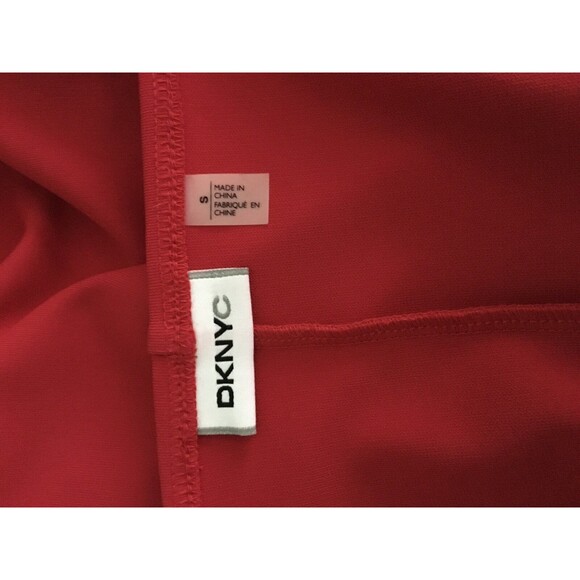 DKNY WOMENS SIZE S SMALL RED KNOTTED BLOUSE / TOP - Picture 5 of 5